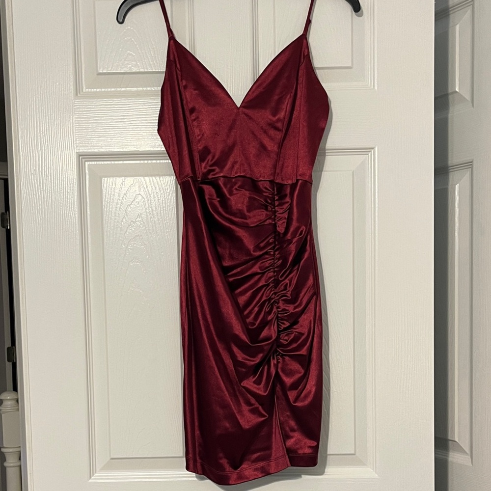 Emerald Sundae Burgundy Mini Dress
